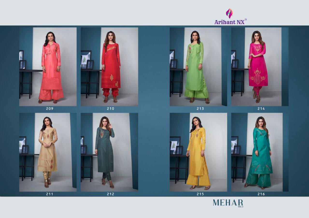 Mehar Vol-2 Silk Kurti Catalog in Wholesale Mehar Vol-2 Silk Kurti Catalog in Wholesale